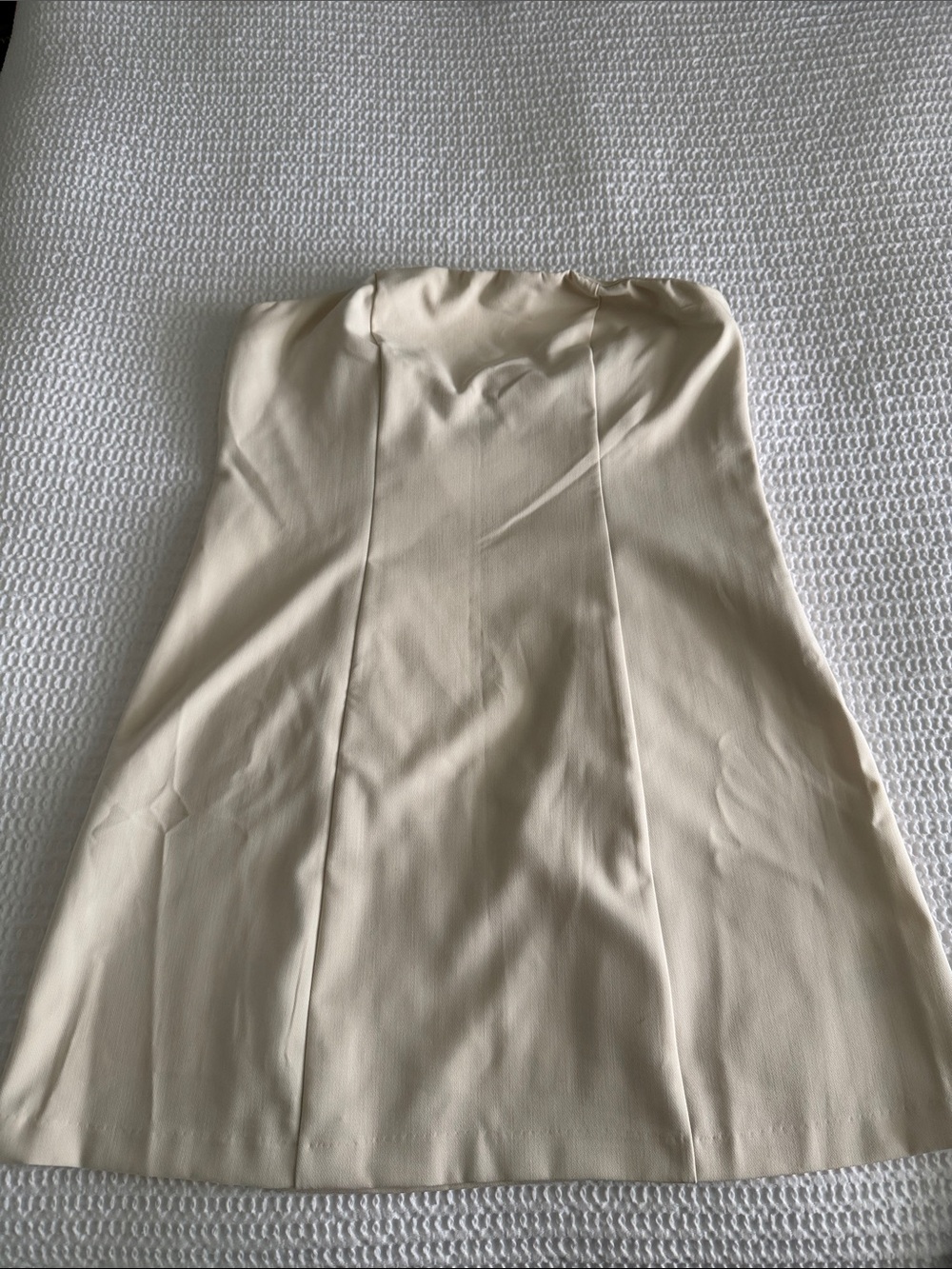 a new day Strapless Cream Mini Dress